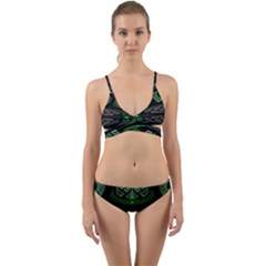 Fractal Illusion Wrap Around Bikini Set by Sparkle