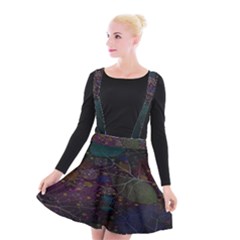 Fractal Leafs Suspender Skater Skirt by Sparkle