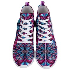 Fractal Flower Men s Lightweight High Top Sneakers by Sparkle