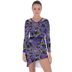 Fractalbubbles Asymmetric Cut-out Shift Dress by Sparkle