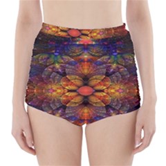 Fractal Flower High-waisted Bikini Bottoms by Sparkle