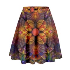 Fractal Flower High Waist Skirt by Sparkle