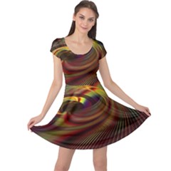 Fractal Illusion Cap Sleeve Dress by Sparkle