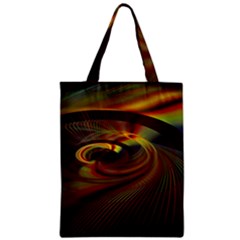 Fractal Illusion Zipper Classic Tote Bag by Sparkle