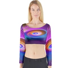 Fractal Illusion Long Sleeve Crop Top