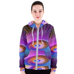 Fractal Illusion Women s Zipper Hoodie