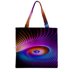 Fractal Illusion Zipper Grocery Tote Bag