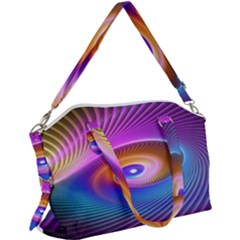 Fractal Illusion Canvas Crossbody Bag