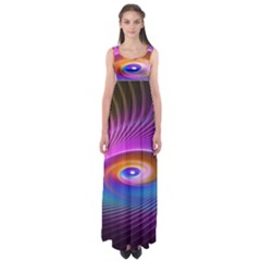 Fractal Illusion Empire Waist Maxi Dress