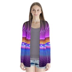 Fractal Illusion Drape Collar Cardigan