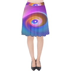 Fractal Illusion Velvet High Waist Skirt