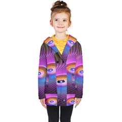 Fractal Illusion Kids  Double Breasted Button Coat