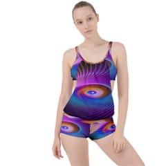 Fractal Illusion Boyleg Tankini Set 