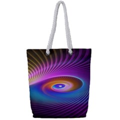 Fractal Illusion Full Print Rope Handle Tote (Small)