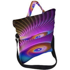 Fractal Illusion Fold Over Handle Tote Bag