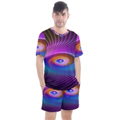 Fractal Illusion Men s Mesh Tee and Shorts Set