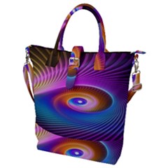 Fractal Illusion Buckle Top Tote Bag