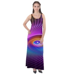 Fractal Illusion Sleeveless Velour Maxi Dress