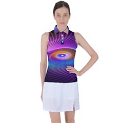 Fractal Illusion Women s Sleeveless Polo Tee