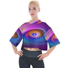 Fractal Illusion Mock Neck Tee