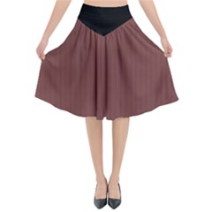 Bole Brown - Flared Midi Skirt by FashionLane