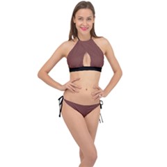Bole Brown - Cross Front Halter Bikini Set by FashionLane