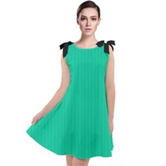 Caribbean Green - Tie Up Tunic Dress