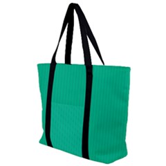 Caribbean Green - Zip Up Canvas Bag