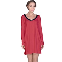 Flame Scarlet - Long Sleeve Nightdress by FashionLane