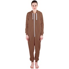 Caramel Cafe Brown - Hooded Jumpsuit (ladies)  by FashionLane