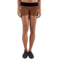 Caramel Cafe Brown - Yoga Shorts by FashionLane