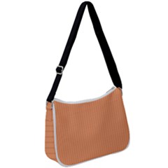 Cantaloupe Orange - Zip Up Shoulder Bag by FashionLane