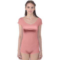 Candlelight Peach - Boyleg Leotard 