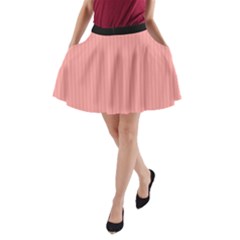 Candlelight Peach - A-line Pocket Skirt by FashionLane