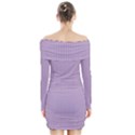 Wisteria Purple - Long Sleeve Off Shoulder Dress View2