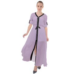 Wisteria Purple - Waist Tie Boho Maxi Dress by FashionLane