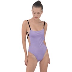 Wisteria Purple - Tie Strap One Piece Swimsuit by FashionLane