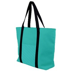 Turquoise - Zip Up Canvas Bag by FashionLane