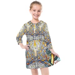 The Illustrated Alphabet - O - By Larenard Kids  Quarter Sleeve Shirt Dress by LaRenard