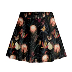 Seamless Garden Pattern Mini Flare Skirt by designsbymallika
