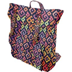 Square Pattern 2 Buckle Up Backpack by designsbymallika
