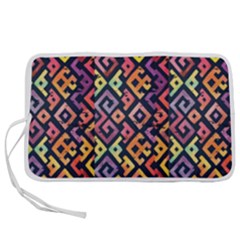 Square Pattern 2 Pen Storage Case (l) by designsbymallika