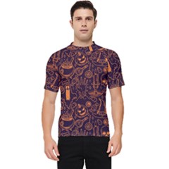 Halloween Pattern 5 Men s Short Sleeve Rash Guard by designsbymallika