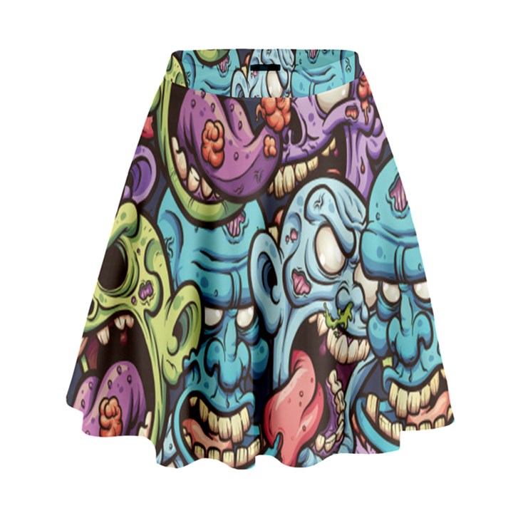 Halloween Love High Waist Skirt