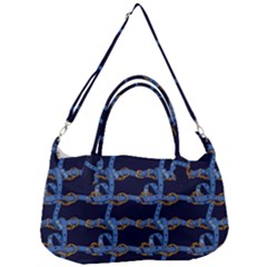 Blue Belt Removal Strap Handbag by designsbymallika