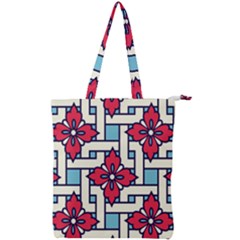 Diwali Pattern Double Zip Up Tote Bag by designsbymallika