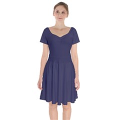 Astral Aura - Short Sleeve Bardot Dress