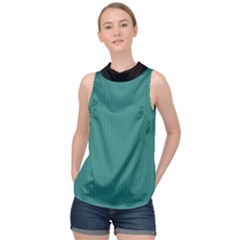 Celadon Green - High Neck Satin Top