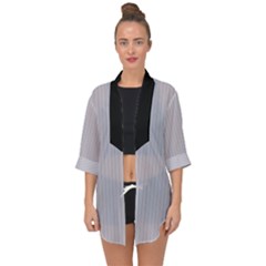 Cloudy Grey - Open Front Chiffon Kimono by FashionLane