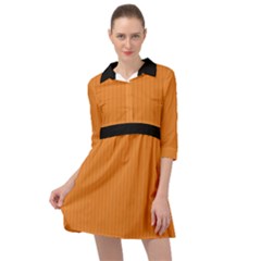 Cadmium Orange - Mini Skater Shirt Dress by FashionLane